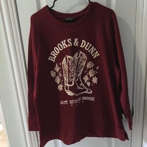 Kids Maroon Graphic Top